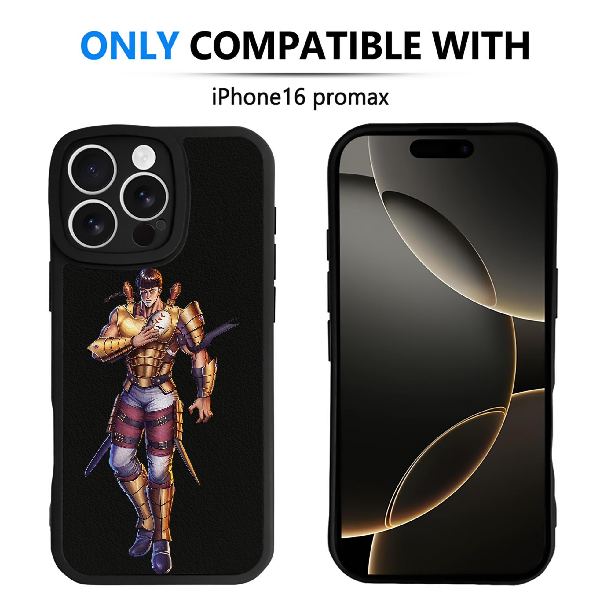 （画像用） 北斗の拳 Fist of the North Star 【iPhone 16シリーズ対応】シリコンスマホケース（レザー調） 材質：シリコン